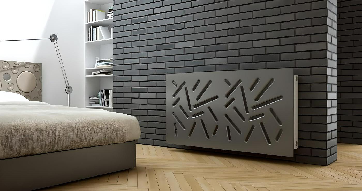 Modern Clip on Radiator Heater Cover with Trendy STICKS Design in SATIN MATT Finish-Distinct Designs (London) Ltd