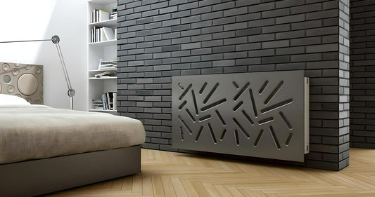 Modern Clip on Radiator Heater Cover with Trendy STICKS Design in SATIN MATT Finish-Distinct Designs (London) Ltd