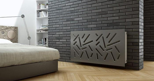 Modern Removable Radiator Cover with subtle STICKS Design in SATIN MATT Finish & Colours-Distinct Designs (London) Ltd