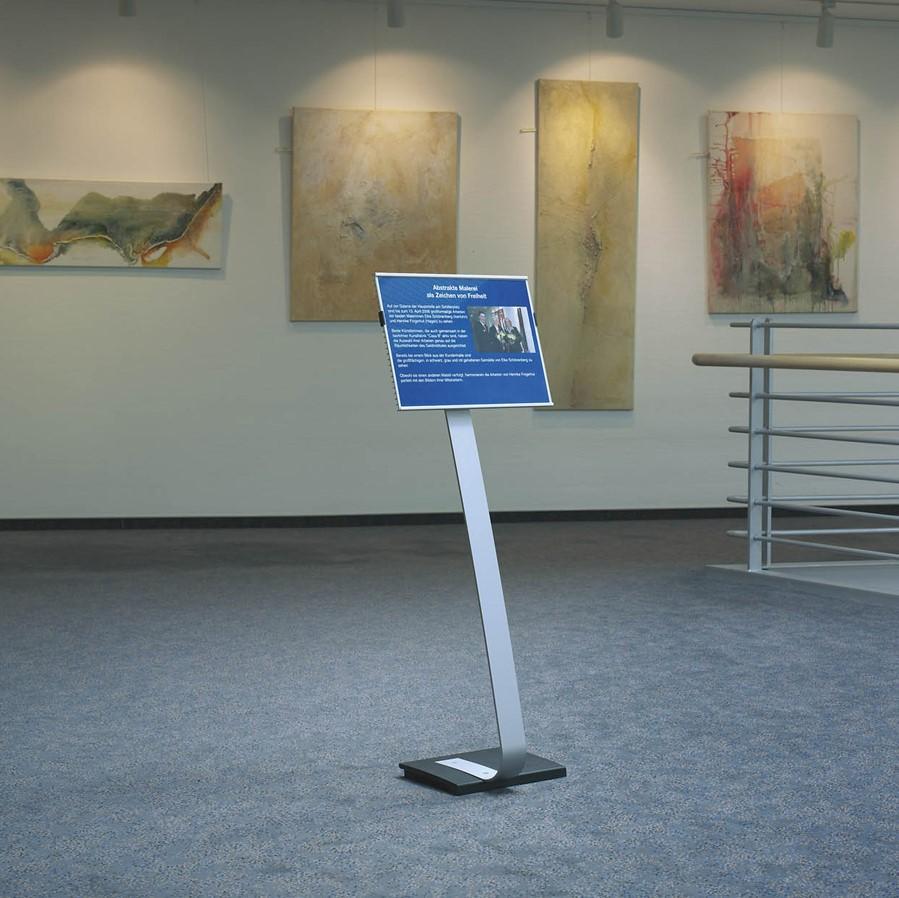 Floor Standing Aluminium Info Sign Holder with Acrylic Panel Display Holder for PPE social distancing Posters-Distinct Designs (London) Ltd