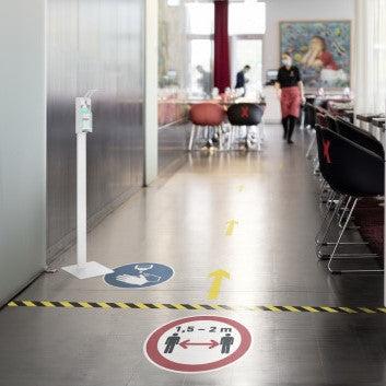 Infection Control Hand Sanitiser Dispenser Floor Standing Unit Hands Free Dispensing Station-Floor Standing-Distinct Designs (London) Ltd