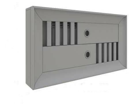 Luxury Floating Radiator Heater Cover Framed Reverse Slats & Box Cabinet Box Design with integrated top shelf up to 140cm long RCLL143-Distinct Designs (London) Ltd