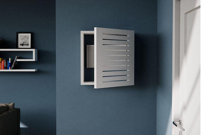 Modern Floating Electric Meter Cover GEOMETRIC LINE Fuse Box Cupboard Hall Wall Cabinet RCGE242EM-Distinct Designs (London) Ltd