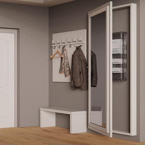 Modern Floating Electric Meter Cover MINIMAL MIRRORED Fuse Box Cupboard Hall Wall Cabinet RCMN250EM-80cm-80cm-Distinct Designs (London) Ltd