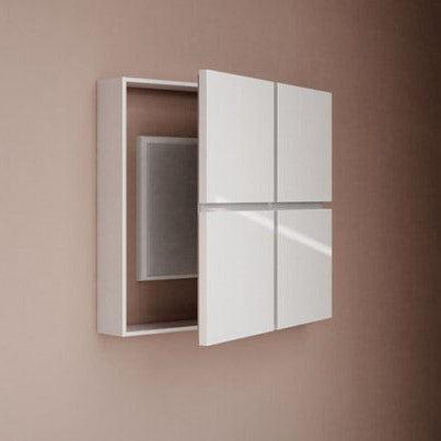 Modern Floating Electric Meter Cover MINIMAL SQUARES Fuse Box Cupboard Hall Wall Cabinet RCMN250EM-80cm-80cm-Distinct Designs (London) Ltd