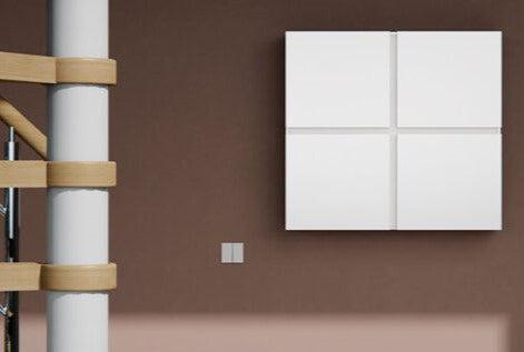 Modern Floating Electric Meter Cover MINIMAL SQUARES Fuse Box Cupboard Hall Wall Cabinet RCMN250EM-Distinct Designs (London) Ltd