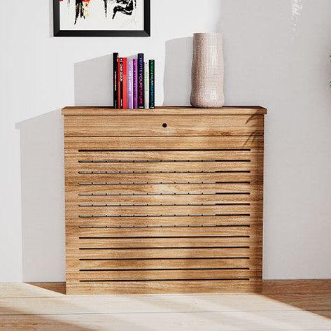 Modern Floating Radiator Heater Cover GEOMETRIC LINE Cabinet Design with wooden drawers Ref RCGE242D-Distinct Designs (London) Ltd