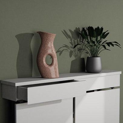 Modern Floating Radiator Heater Cover MINIMAL SQUARES Cabinet with wooden drawers Ref RCMN250DR-75cm-40cm-Distinct Designs (London) Ltd