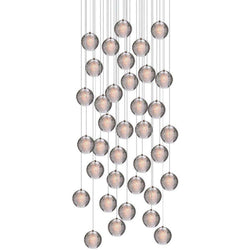 Modern Crystal Glass Bubble Globe 10cm Pendant G4 LED Ceiling Light 1, 3, 5, 7, 14, 26,36 Lamp Heads-36 Lamp Heads-Distinct Designs (London) Ltd