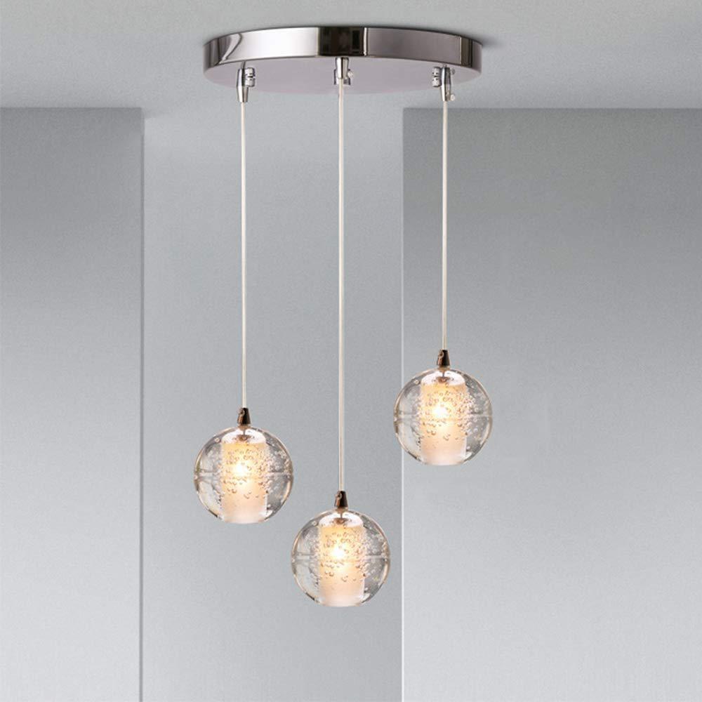 Modern Crystal Glass Bubble Globe 10cm Pendant G4 LED Ceiling Light 1, 3, 5, 7, 14, 26,36 Lamp Heads-Distinct Designs (London) Ltd