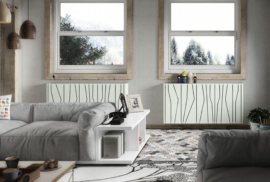 Modern Floating Radiator Heater Cover NORDIC CANES Metal Cabinet design flush wood top Ref RCNR232-Distinct Designs (London) Ltd