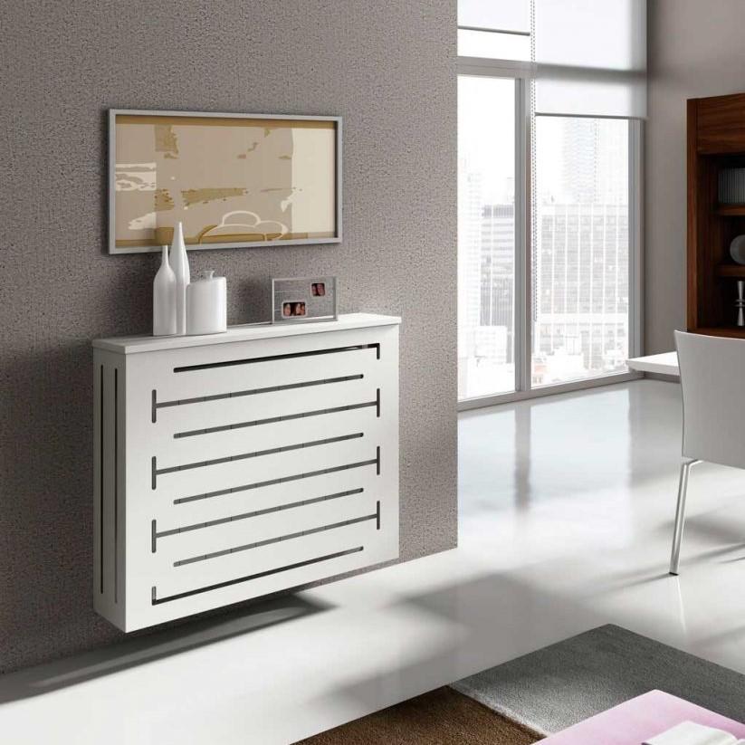 Modern Floating Radiator Heater Cover GEOMETRIC CONTOURS Cabinet Box Design with Shelf Ref RCGE245-75cm-40cm-Distinct Designs (London) Ltd