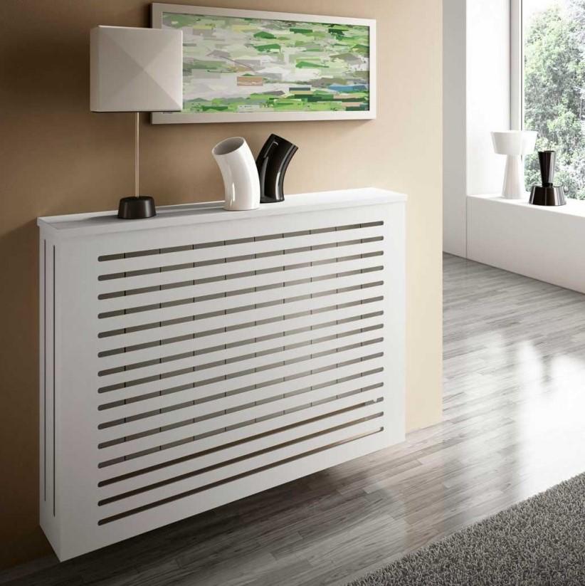 Modern Floating Radiator Heater Cover GEOMETRIC LINE Cabinet Box Design with Top Shelf Ref RCGE242-Distinct Designs (London) Ltd