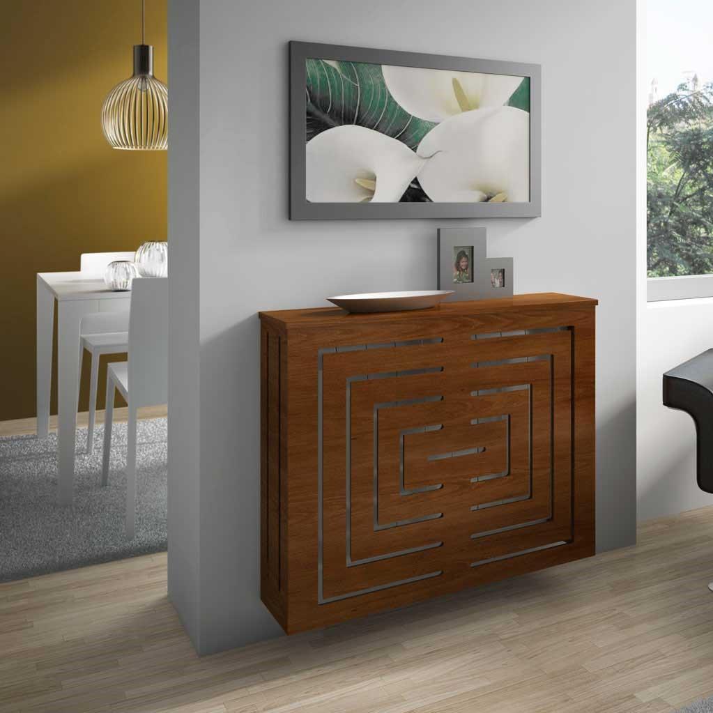 Modern Floating Radiator Heater Cover GEOMETRIC REFLEXION Cabinet Design in GOLD Finish RCGE244GD-Distinct Designs (London) Ltd