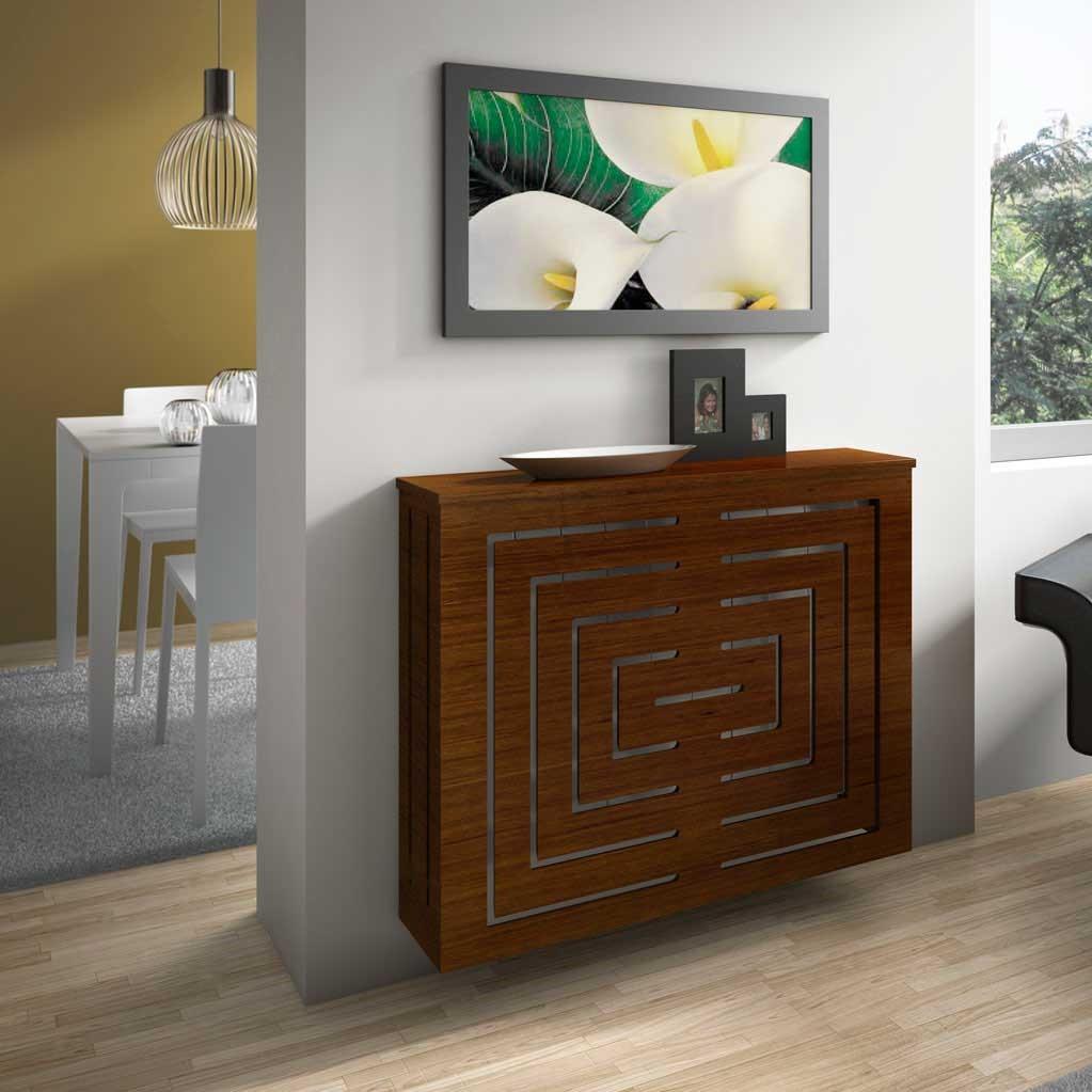 Modern Floating Radiator Heater Cover GEOMETRIC REFLEXION Cabinet Design in GOLD Finish RCGE244GD-Distinct Designs (London) Ltd