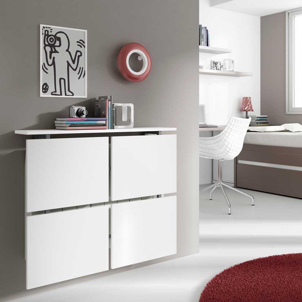 Modern Floating Radiator Heater Cover MINIMAL SQUARES Cabinet Design in Wood Finish Ref RCMN250DW-Distinct Designs (London) Ltd