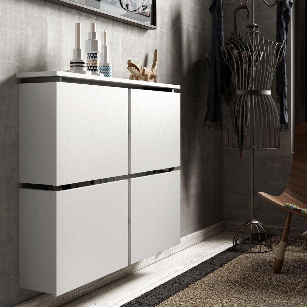 Modern Floating Radiator Heater Cover MINIMAL SQUARES Cabinet with wooden drawers Ref RCMN250DR-Distinct Designs (London) Ltd