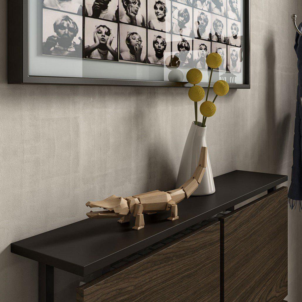 Modern Floating Radiator Heater Cover MINIMAL SQUARES Cabinet with wooden drawers Ref RCMN250DR-Distinct Designs (London) Ltd