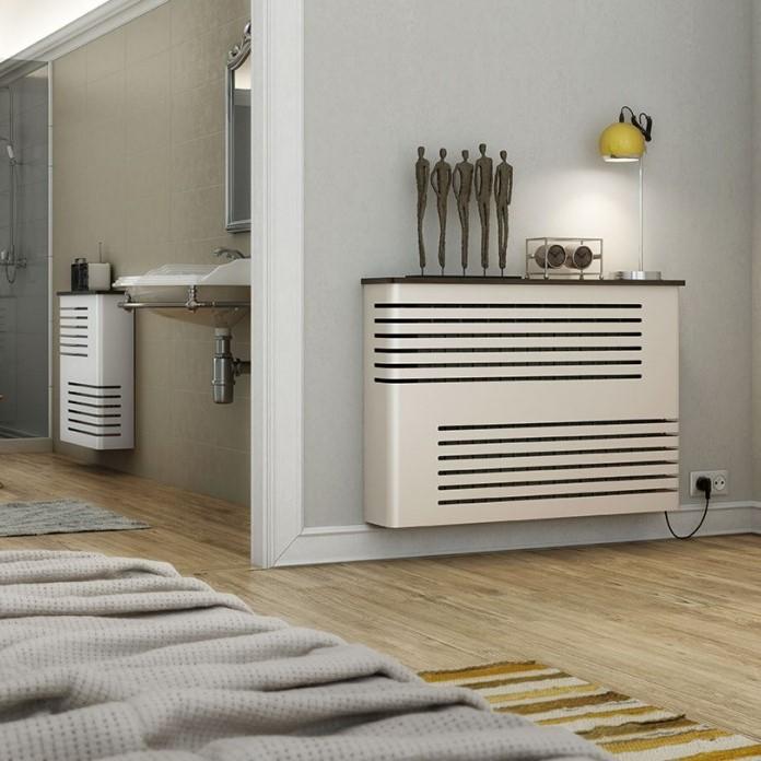 Modern Floating Radiator Heater Cover NORDIC CORNER LINE Metal Cabinet design flush top Ref RCNR231-Distinct Designs (London) Ltd