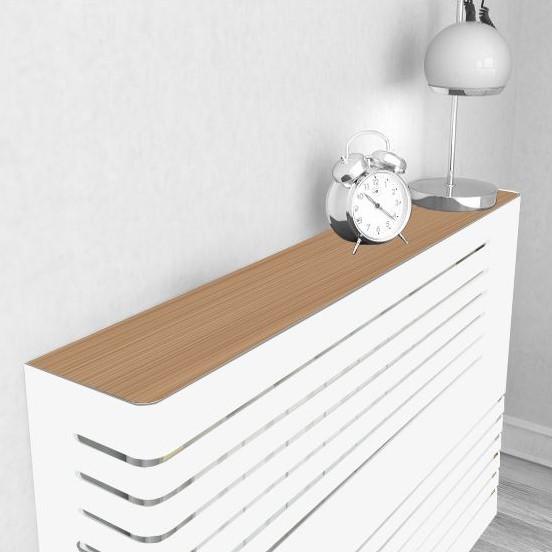 Modern Floating Radiator Heater Cover NORDIC CORNER LINE Metal Cabinet design flush top Ref RCNR231-75cm-40cm-Distinct Designs (London) Ltd