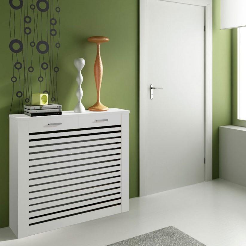 Floor Standing Modern Radiator Heater Cabinet CLASSIC LINES Cover Design with Top Drawer Ref RCCL201-75cm-50cm-Distinct Designs (London) Ltd