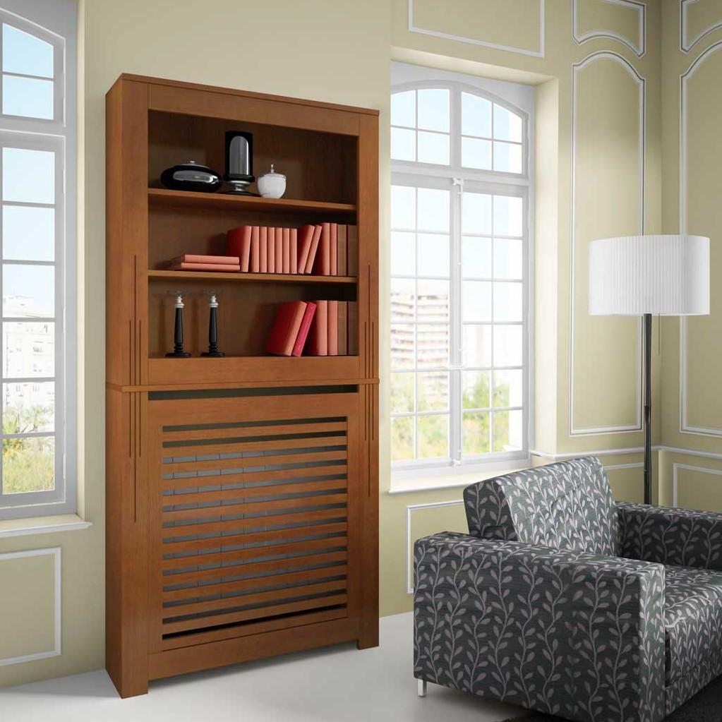 Floor Standing Modern White Radiator Heater Cabinet CLASSIC LINES Cover Box Design Ref RCCL202-Distinct Designs (London) Ltd