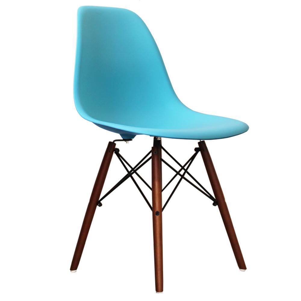 SALE Distinct Classic Mid-Century Dining Office Sapphire Blue Chair with choice of braced Wooden Legs-Distinct Designs (London) Ltd