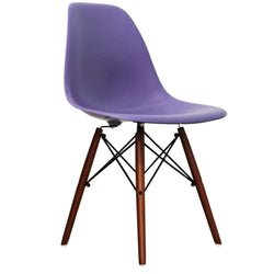 Distinct Classic Mid-Century Design Dining Office Iris Purple Chair with choice of braced Wooden Leg-Distinct Designs (London) Ltd