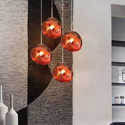 Postmodern Crystal Glass Chandelier Pendant LED Light in Irregular Melt Design-Distinct Designs (London) Ltd