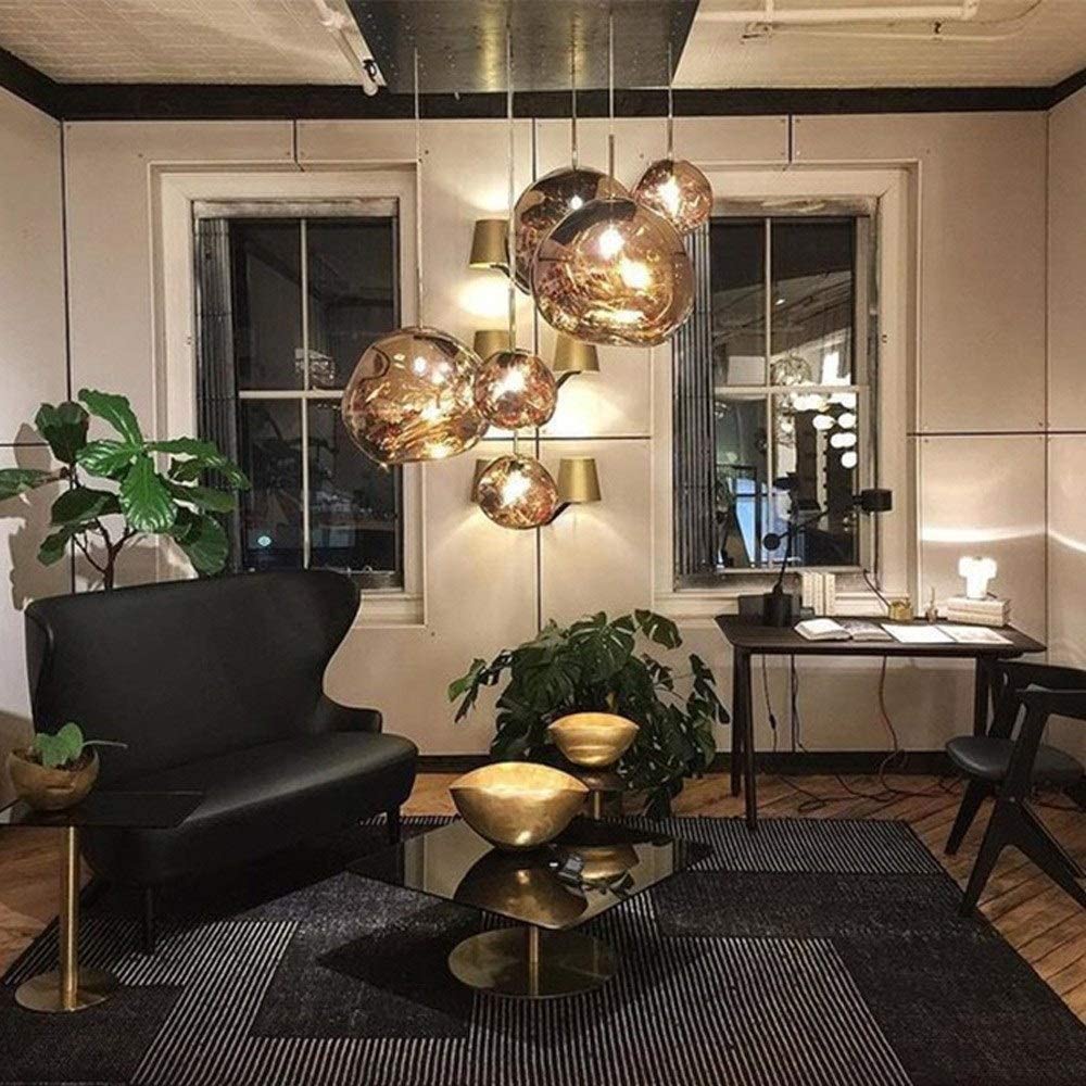 Postmodern Crystal Glass Chandelier Pendant LED Light in Irregular Melt Design-Distinct Designs (London) Ltd