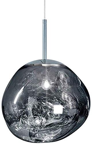 Postmodern Crystal Glass Chandelier Pendant LED Light in Irregular Melt Design-36cm-Silver-Distinct Designs (London) Ltd