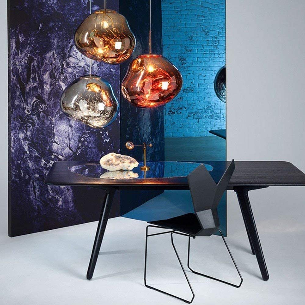 Postmodern Crystal Glass Chandelier Pendant LED Light in Irregular Melt Design-Distinct Designs (London) Ltd