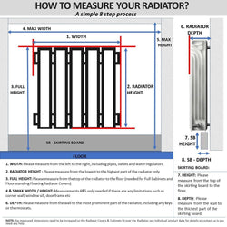Made to Measure Radiator Heater Cover with Contemporary RINGS Design SATIN MATT Finish-Distinct Designs (London) Ltd