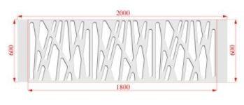 Radiator Heater Cover with Futuristic GEO Design WHITE 70 80 90 100 110 120 130 140 150 160 170 180-White-60x200-Distinct Designs (London) Ltd
