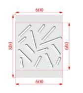 Modern Removable Radiator Cover with subtle STICKS Design in SATIN MATT Finish & Colours-Distinct Designs (London) Ltd