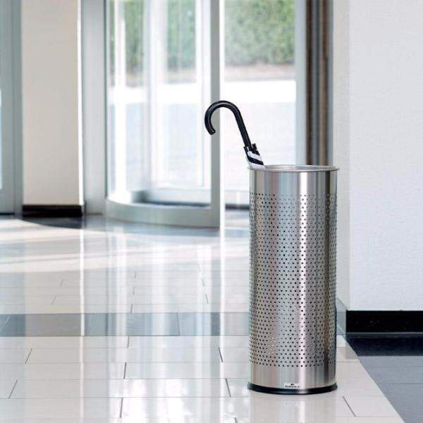 Round Stainless Steel Umbrella Walking Stick Stand Holder for indoor and sheltered outdoor use-Distinct Designs (London) Ltd