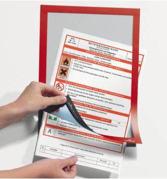 Versatile two-part A5 Display Frame with Self-Adhesive back and Magnetic flip-up front pack of 2-Distinct Designs (London) Ltd