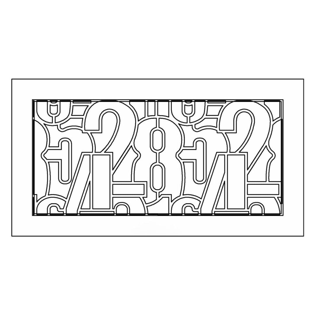 SALE White Framed Clip on Radiator Heater Covers with Classic decorative grille screening panel-Numbers 70x90cm-Distinct Designs (London) Ltd