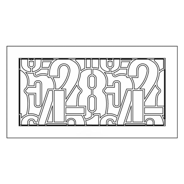 SALE White Framed Clip on Radiator Heater Covers with Classic decorative grille screening panel-Numbers 70x90cm-Distinct Designs (London) Ltd