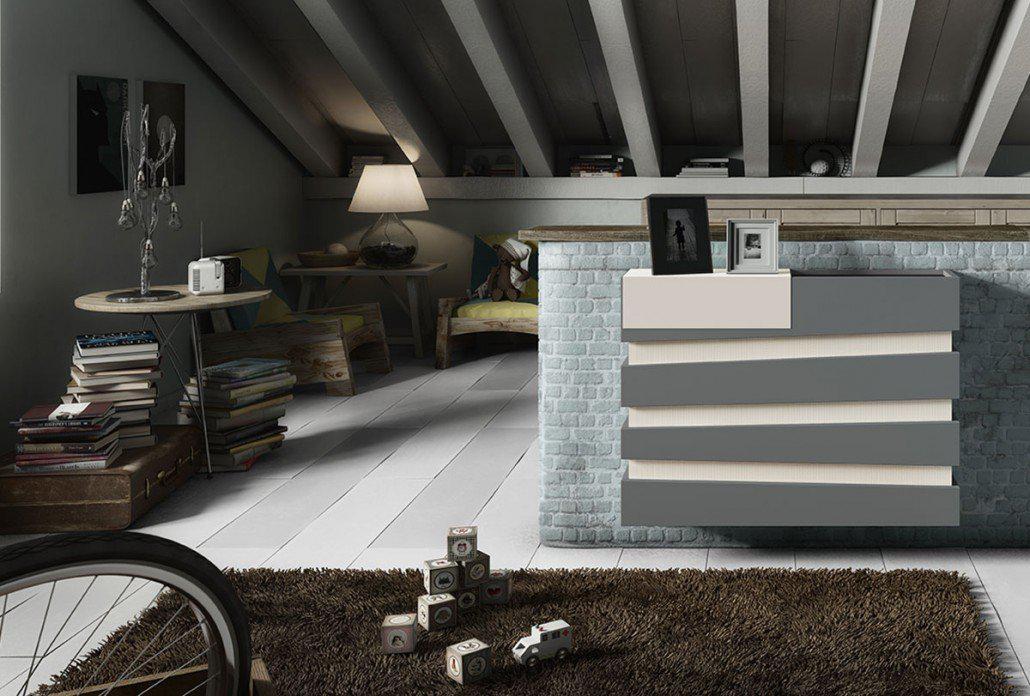 Modern Floating Radiator Heater Cover NORDIC INSET design Top Tray Sliding Metal Shelf Ref RCNR234-Distinct Designs (London) Ltd
