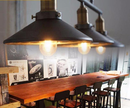 Loft Vintage Pendant Pulley Lights made of Black Painted Iron in Modern Industrial Style-Distinct Designs (London) Ltd