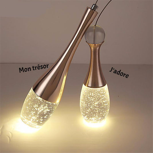 Modern Crystal Glass Bubble Pendant LED Light Hanglamp in Fashionable Minimalist Styling-Distinct Designs (London) Ltd