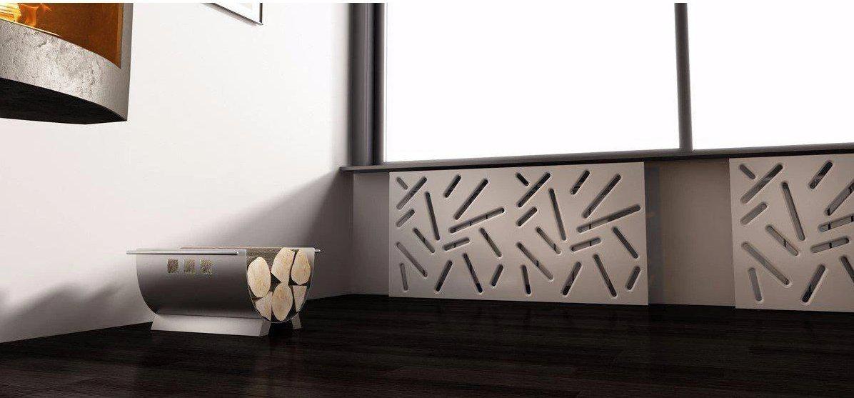 SALE Custom-Made Removable Radiator Cover with Modern STICKS Design-Distinct Designs (London) Ltd