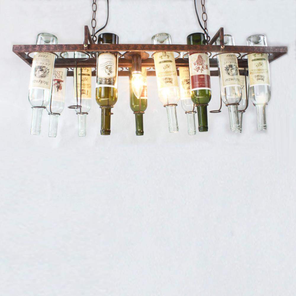 Hanging Wine Bottle LED Ceiling Pendant Light Fixture to Recycle 14 of your Favourite Bottles-Distinct Designs (London) Ltd