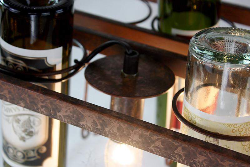 Hanging Wine Bottle LED Ceiling Pendant Light Fixture to Recycle 14 of your Favourite Bottles-Distinct Designs (London) Ltd