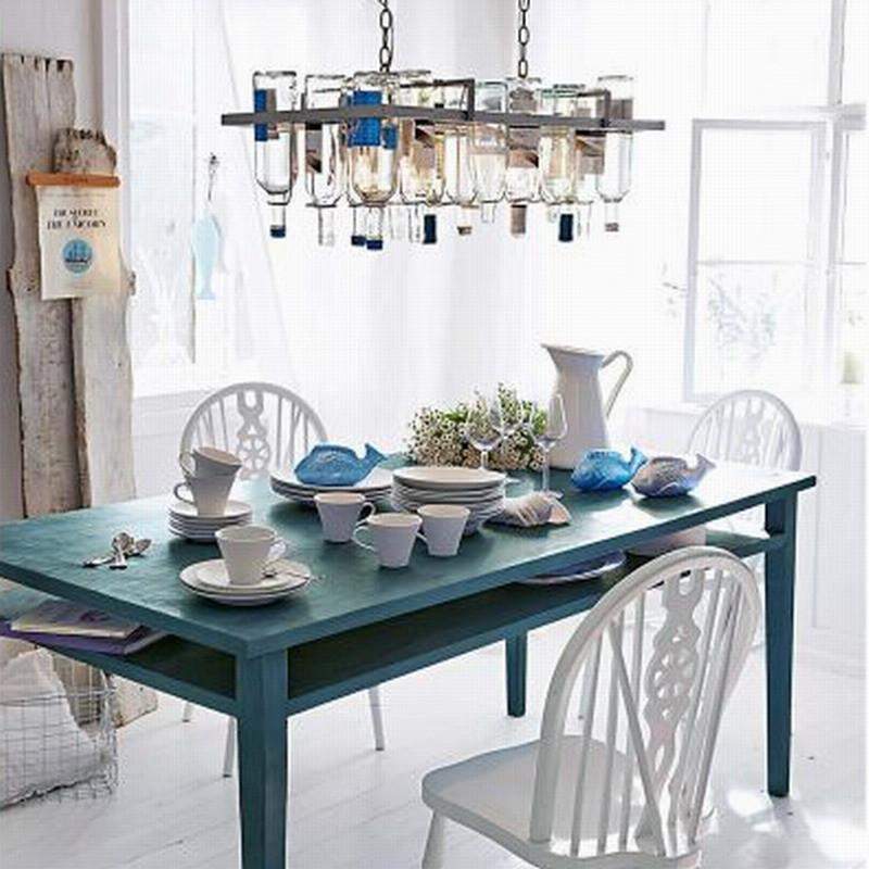 Hanging Wine Bottle LED Ceiling Pendant Light Fixture to Recycle 14 of your Favourite Bottles-Distinct Designs (London) Ltd