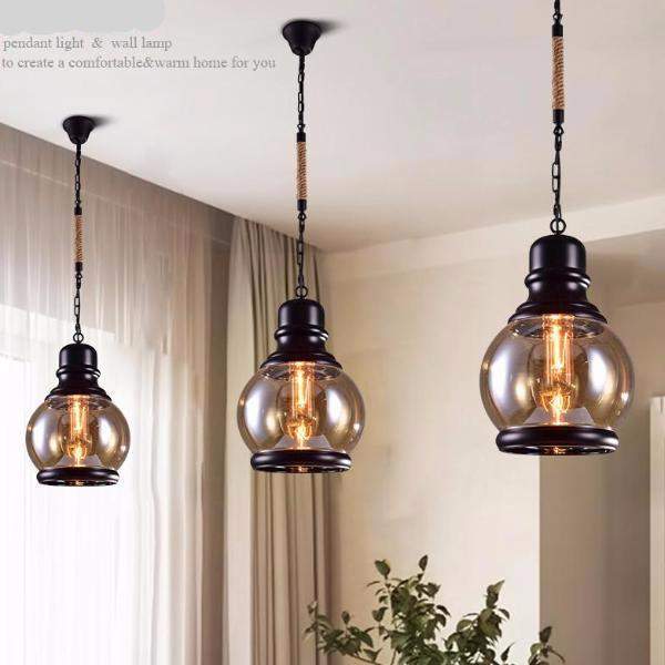 Loft Pendant Industrial Style Pendant Light in Iron and Glass for Chunky Retro Lamp style-Distinct Designs (London) Ltd