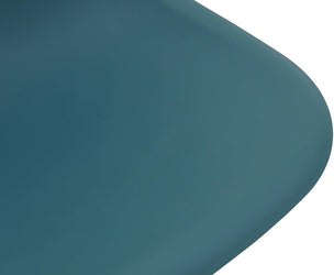 Distinct Classic Mid-Century Design Dining Office Teal Blue Chair with choice of braced Wooden Legs