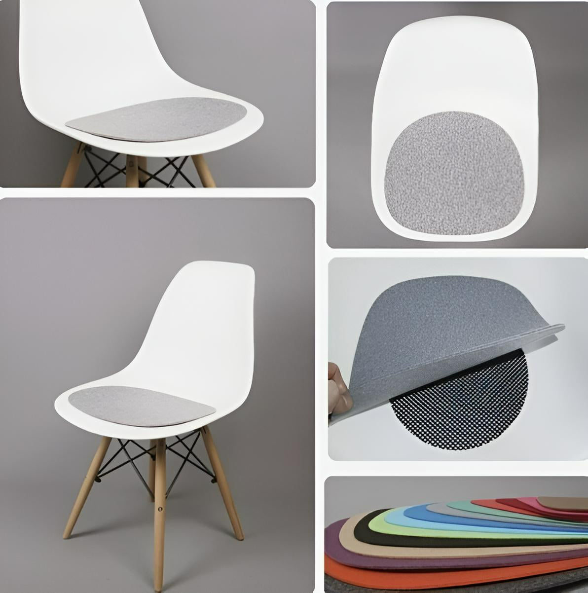 Classic Mid-Century Design Seat Cushion for Dining Office Chair in 4 or 8mm Eco Felt Pad