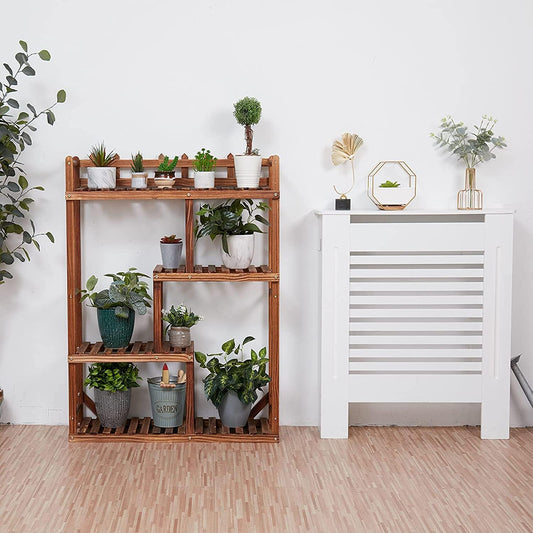 Elegant White Removable Radiator Heater Covers with Classic HORIZONTAL SLATS decorative grille screening panel-Small-RadiatorCoversShop.com